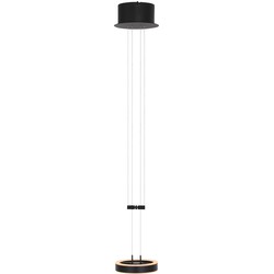 Steinhauer hanglamp Piola - zwart - metaal - 16 cm - ingebouwde LED-module - 3500ZW