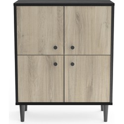 Klein 4-deurs houteffect buffet L61cm - ARTY