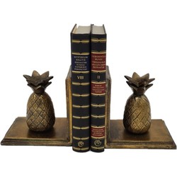 Boekensteun - Ananas - Antique Brass Shiny