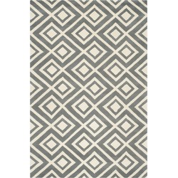 Safavieh Contemporary Indoor Hand Tufted Area Rug, Chatham Collection, CHT742, in Dark Grey & Ivory, 152 X 244 cm
