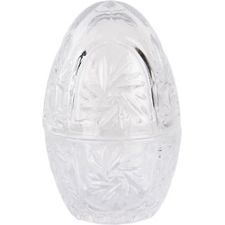 Clayre & Eef Glazen potje Ei Ø 8x12 cm Transparant Glas