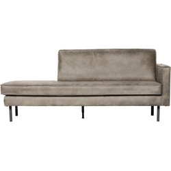 BePureHome Rodeo Daybed Rechts - Eco-leder - Elephant - 85x266x86/213