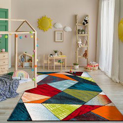 Laagpolig Modern Vloerkleed Smarela - Multi - 80x300 cm