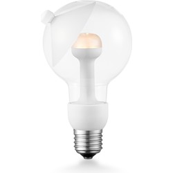 Design LED Lichtbron Move Me - Wit - G80 Cone LED lamp - 8/8/13.7cm - Met verstelbare diffuser via magneet - geschikt voor E27 fitting - 3W 220lm 2700K - warm wit licht