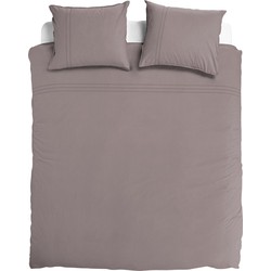 Luxe dekbedovertrek - Egyptisch percal katoen - 240x200/220 - taupe