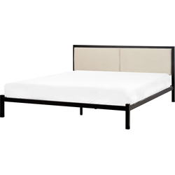 CLAMART - Tweepersoonsbed - Lichtbeige - 160 x 200 cm - Metaal