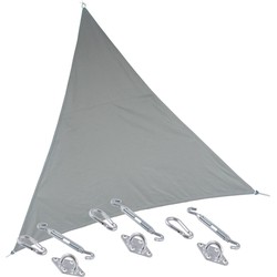 Premium kwaliteit schaduwdoek/zonnescherm Shae driehoek beige 3 x 3 x 3 meter met ophanghaken - Schaduwdoeken