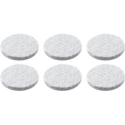 AMIG Anti-krasvilt - 12x - wit - 30 mm - rond - zelfklevend - meubel beschermvilt - Meubelviltjes