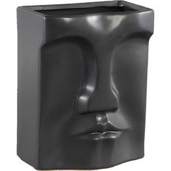 PTMD Xani Bloempot - 15,5 x 10 x 20 cm  - Keramiek - Zwart