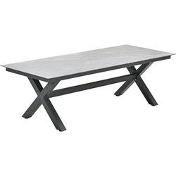 Marbella tafel - 240x100 cm - carbon black - Centostone sicilian grey