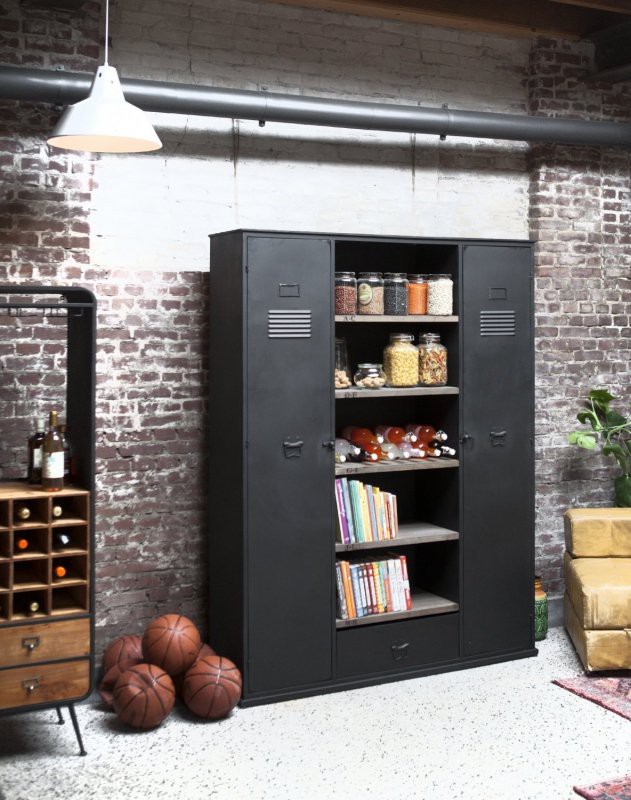 Rootsmann Industriele boekenkast met deuren - 