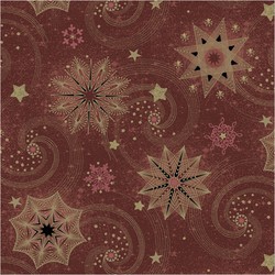 Daisy kerst thema servetten - 20x st - bordeaux rood - 33 x 33 cm - Feestservetten