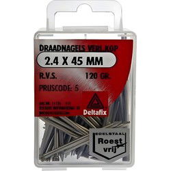 Draadnagel vk 2,4x45mm rvs 120gr