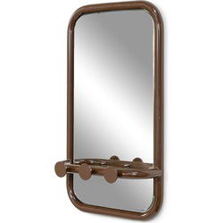 Spinder Design spiegel Retro Spiegel - Chocolate Brown - 3 haken