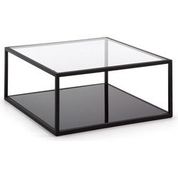 Kave Home - Vierkante salontafel Blackhill 80 x 80 cm zwart 