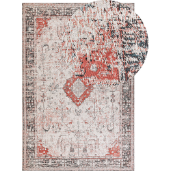 ATTERA - Laagpolig vloerkleed - Rood - 200 x 300 cm - Katoen