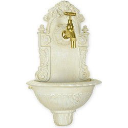 A CAST IRON WALL FOUNTAIN