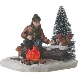 Weihnachtsfigur Wald-Lagerfeuer - Luville