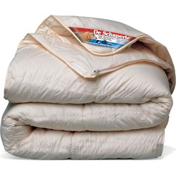 De Schaperie | Luxe 4-Seizoenen 100% IWS Zuiver Scheer wollen Dekbed met Rits | All-Season | 200x220 cm (extra lang)
