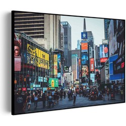 Muurwerken Akoestisch Schilderij - Times Square New York - Geluidsdempend Wandpaneel - Wanddecoratie - Geluidsisolatie - BASIC (AW 0.65) M (85X60)