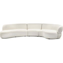 Riviera Maison San Remo Sofa Arm Right 3,5 Seater, boucle, simply white