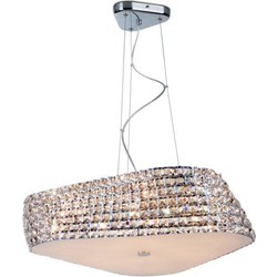 Kristallen hanglamp design chroom 65cm Ø G9x6