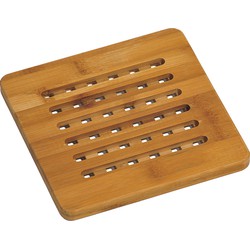 Kesper Pannen onderzetter van bamboe - 20 x 20 cm - Vierkant - Panonderzetters