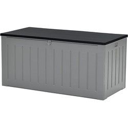 Primo kussenbox - kunststof - 830L - 160x78 cm - donkergrijs - zwart