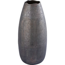 PTMD Semin Silver Alu Round Rustic Pot Wavy Edge L