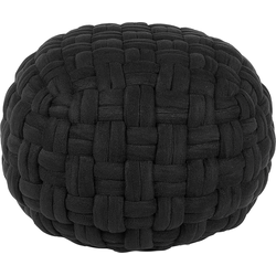 HOPA  - Poef - Zwart - 45 cm - Fluweel