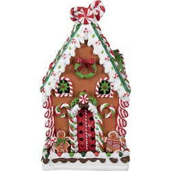 Clayre & Eef Gingerbread house 20x20x37 cm Bruin Kunststof Peperkoekhuisje