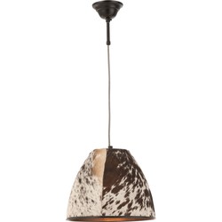 J-line - Hanglamp Koe Bont/metaal Zwart/wit - 34x34x28cm