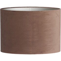 Light&living Kap ovaal recht smal 45-21-32 cm VELOURS chocolade bruin