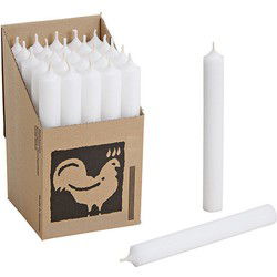 Hahn Dinerkaarsen - Wit - 25x - 18 cm - sfeerkaarsen - 7 branduur - Dinerkaarsen