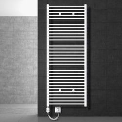ECD Germany Badkamerradiator elektrisch met verwarmingselement 1200W - 750 x 1800 mm - wit - recht met zijaansluiting