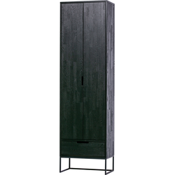 WOOOD Exclusive Silas Hoge Kast - Essen - Blacknight - 210x60x36