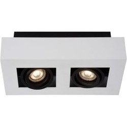 Plafondverlichting spots LED wit-zwart 2x5W dim to warm