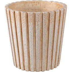 PTMD Bloempot Marijus - 30x30x30 cm - Cement - Creme