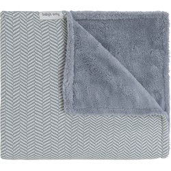 Baby's Only Wiegdeken teddy Dawn - Nordic Blue/Ecru - 70x95 cm