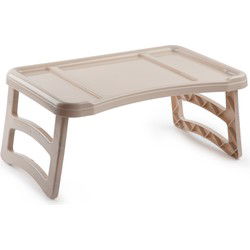 Plasticforte Dienblad - ontbijt op bed tafeltje - taupe - 51 x 33 cm - Dienbladen