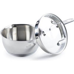 Rosmarino Pour & Cook Sauspan met glazen deksel - 16 cm