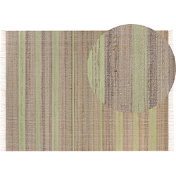 Beliani TALPUR - Gevlochten-Beige-Jute