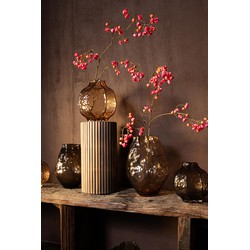 PTMD Vaas Narin - 20x20x26 cm - Glas - Bruin