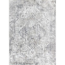 Vintage Oosters Tapijt FATIMA - Wit/Grijs - 80x150 cm 