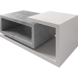 Meubella Salontafel Bello - Beton - Wit - 120 cm