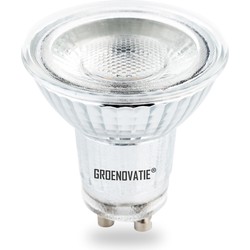 Groenovatie GU10 LED Spot COB Glas 5W Warm Wit 830 Dimbaar