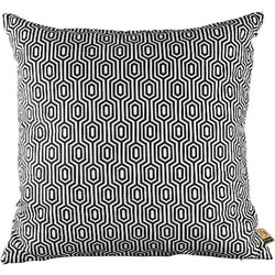 PTMD Ikat Sierkussen - 45 x 45 x 10 cm - Stof - Zwart/Wit