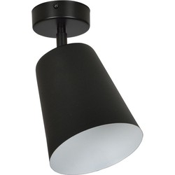 Raahe wit en zwarte richtbare enkele plafondlamp 1x E27