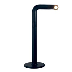 NEWDES | Tafellamp| PIPE |LED | Dimbaar | 38 CM | Zwart/ oplaadbaar / indoor / outdoor / Sompex