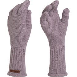 Knit Factory Lana Gebreide Dames Handschoenen - Polswarmers - Mauve - One Size